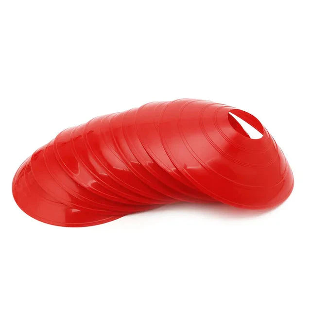 Football Training Cones – Set of 10 Durable Markers for Drills & Practice