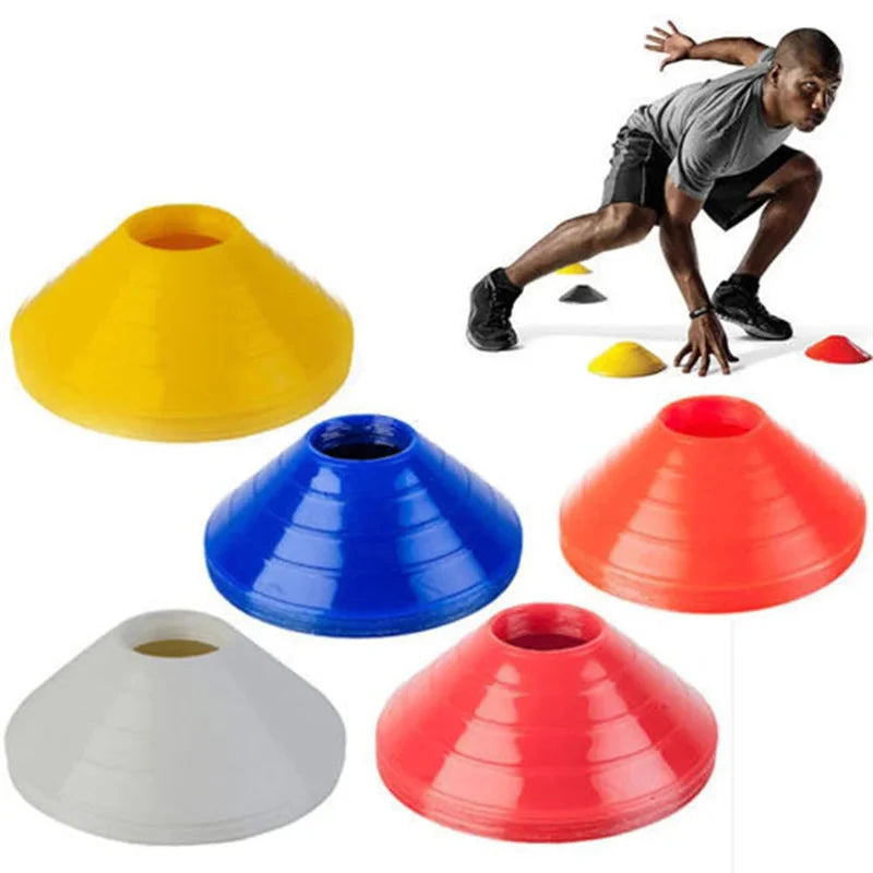 Football Training Cones – Set of 10 Durable Markers for Drills & Practice
