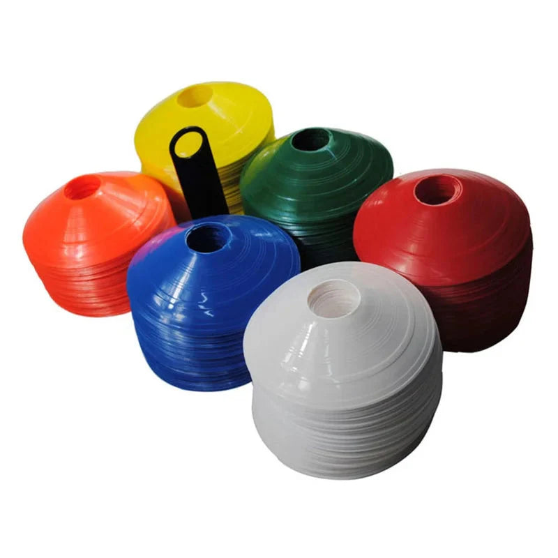 Football Training Cones – Set of 10 Durable Markers for Drills & Practice