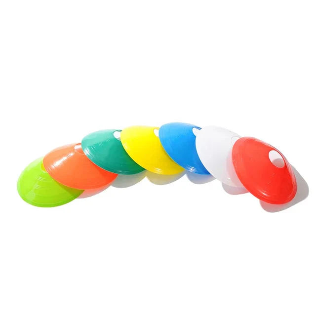 Football Training Cones – Set of 10 Durable Markers for Drills & Practice