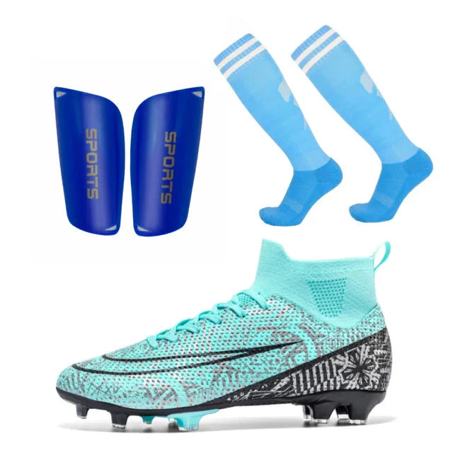 Professional Football Boots with Socks &amp; Shin Guards – Complete Match Kit