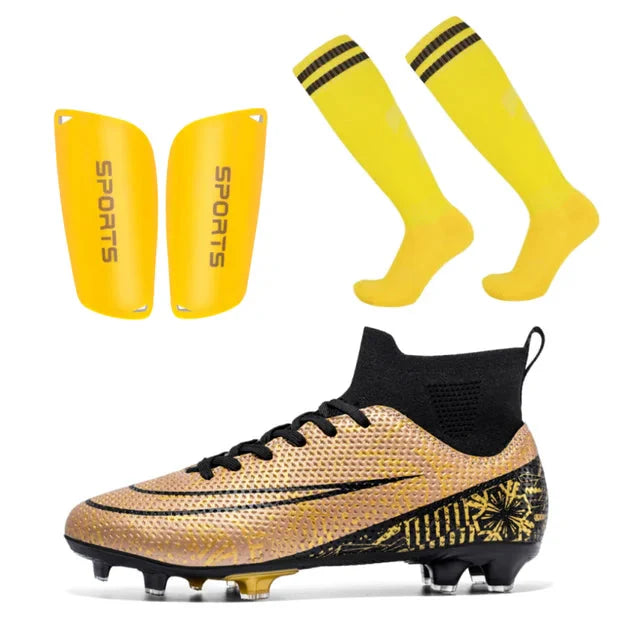 Professional Football Boots with Socks &amp; Shin Guards – Complete Match Kit