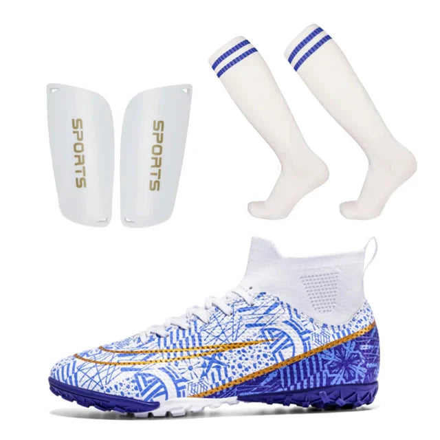 Professional Football Boots with Socks &amp; Shin Guards – Complete Match Kit