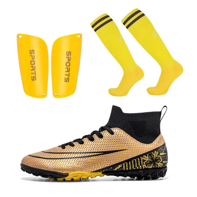 Professional Football Boots with Socks &amp; Shin Guards – Complete Match Kit